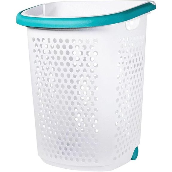 Heavy-Duty Plastic Rolling Laundry Basket with Handle