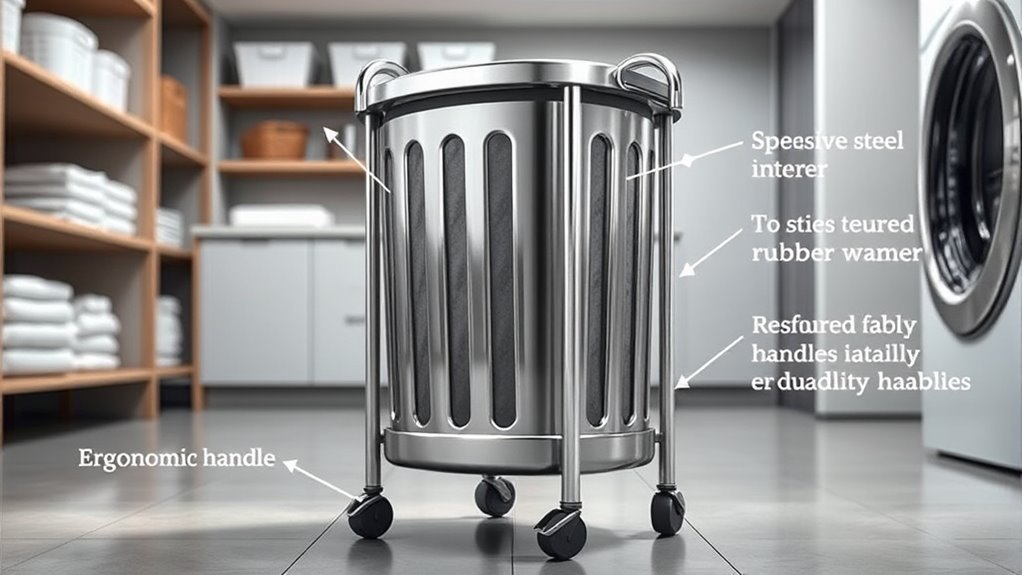 durable spacious mobile hamper