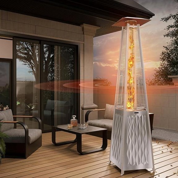 EAST OAK 48,000 BTU Pyramid Propane Patio Heater