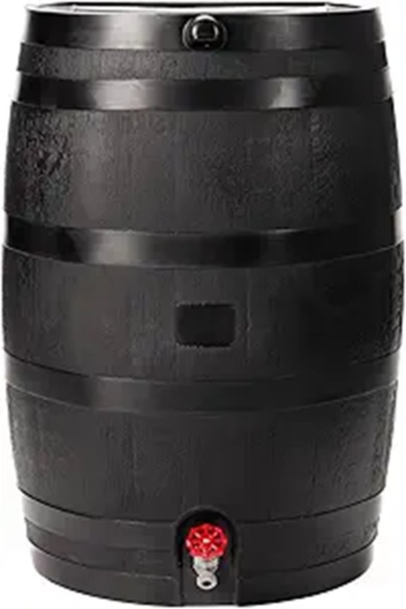 RTS 50-Gallon Eco Rain Barrel Made from Recycled Plastic