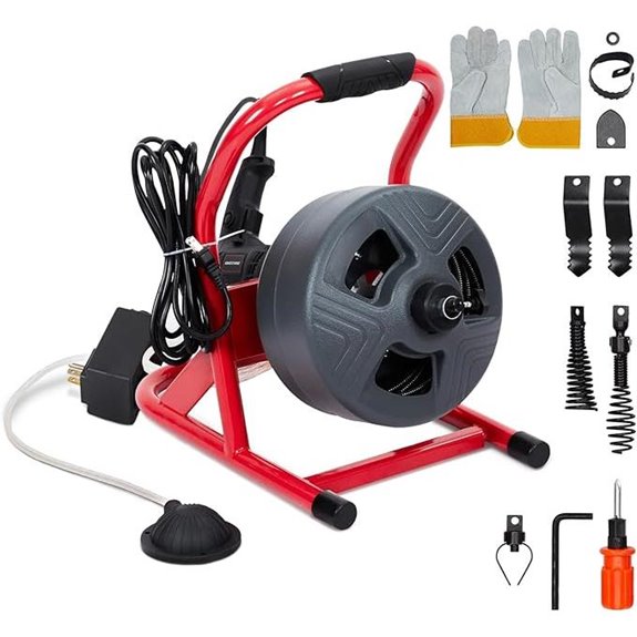 GARVEE Electric Drain Cleaner with Auger and Accessories