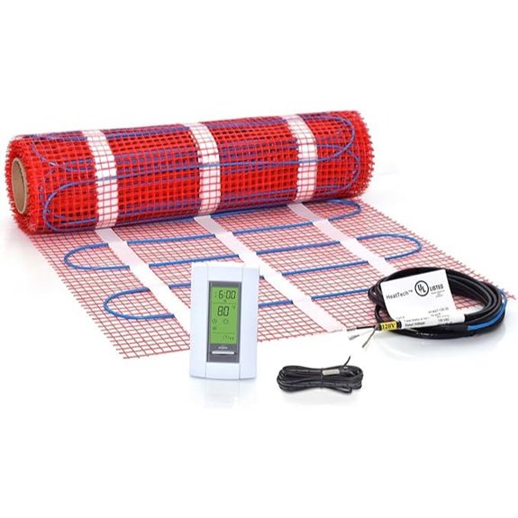 30 sqft Electric Floor Heating Kit with Thermostat