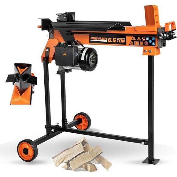 PROYAMA Electric Log Splitter 15Amp 6.5 Ton with Stand