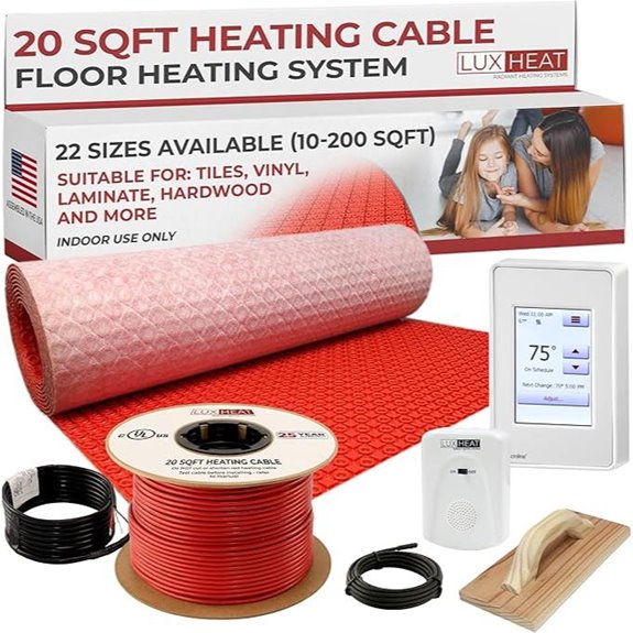 LuxHeat Electric Radiant Floor Heating System Kit