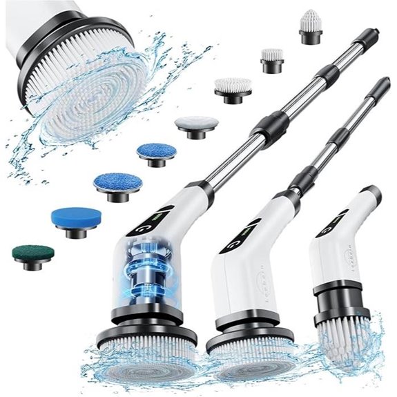 Leebein Electric Spin Scrubber with Replaceable Brush Heads