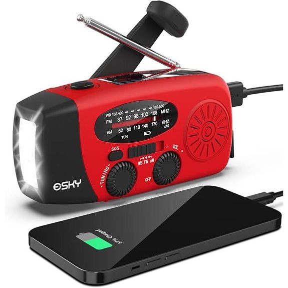 Esky Emergency Hand Crank Radio with Flashlight