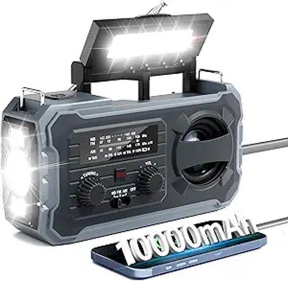Hand Crank Emergency Radio with Power & SOS Alarm