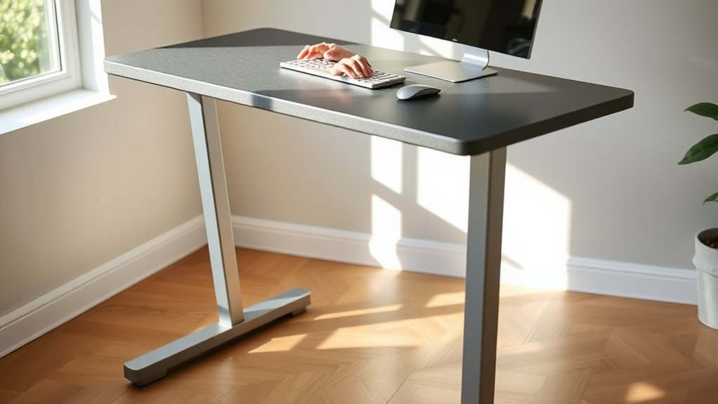 ergonomic standing desk setup
