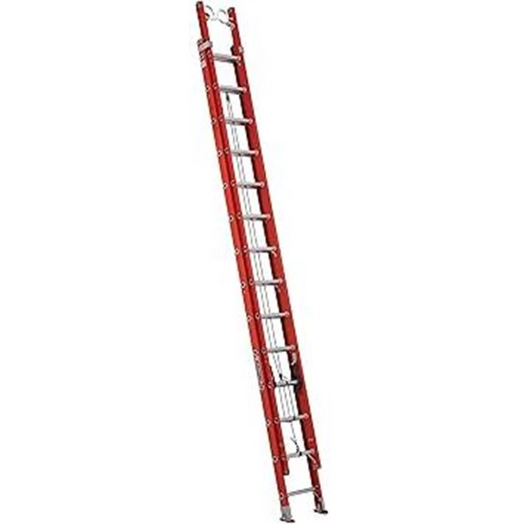 Louisville Fiberglass Extension Ladder with Cable Hook