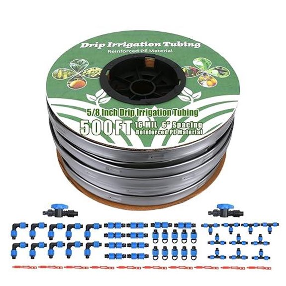 500FT 16 Mil Drip Tape Irrigation Kit
