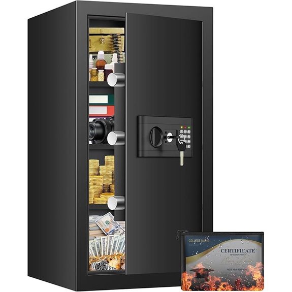 7-Cubic Feet Fireproof Waterproof Safe with Digital Lock