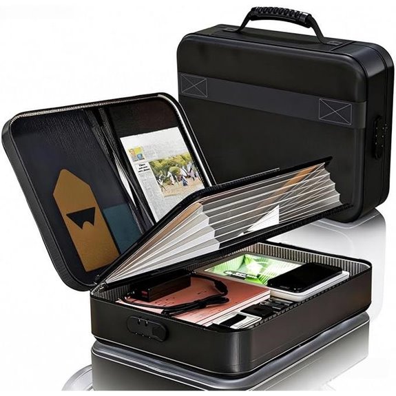 Fireproof Locking Document Box with Waterproof Zipper