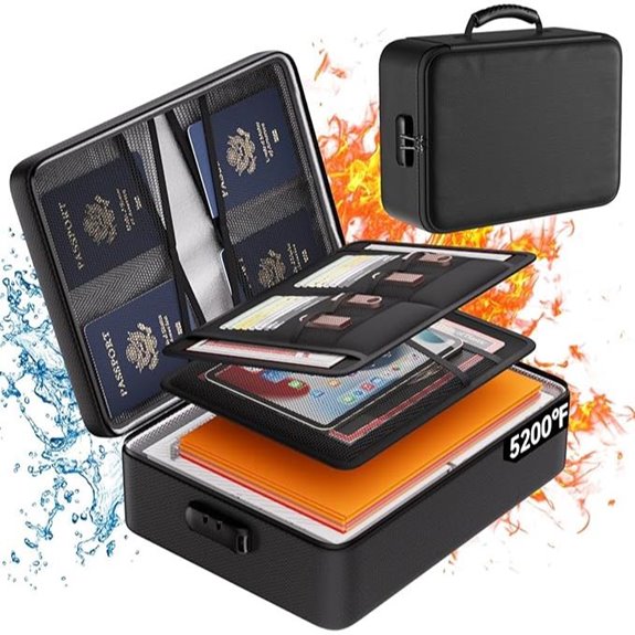 DocSafe Fireproof Water-Resistant Document Organizer