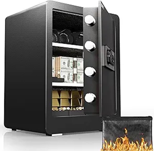 DAYI 2.0 Cu. Ft. Fireproof Waterproof Safe Box