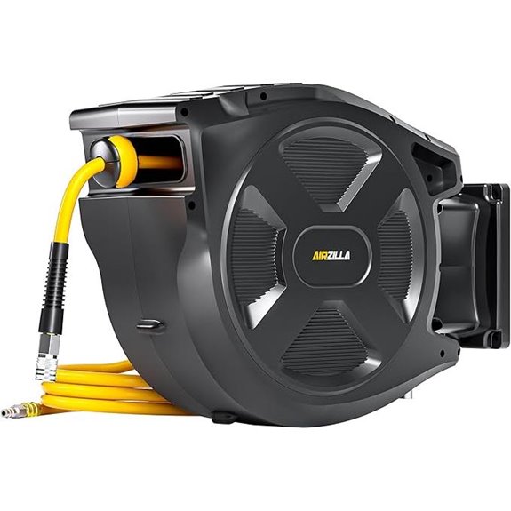 Retractable 3/8 x 65Ft Air Hose Reel with Swivel