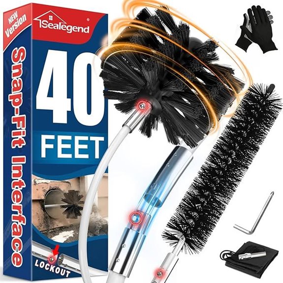 Sealegend Dryer Vent Cleaner Kit with Flexible Brushes