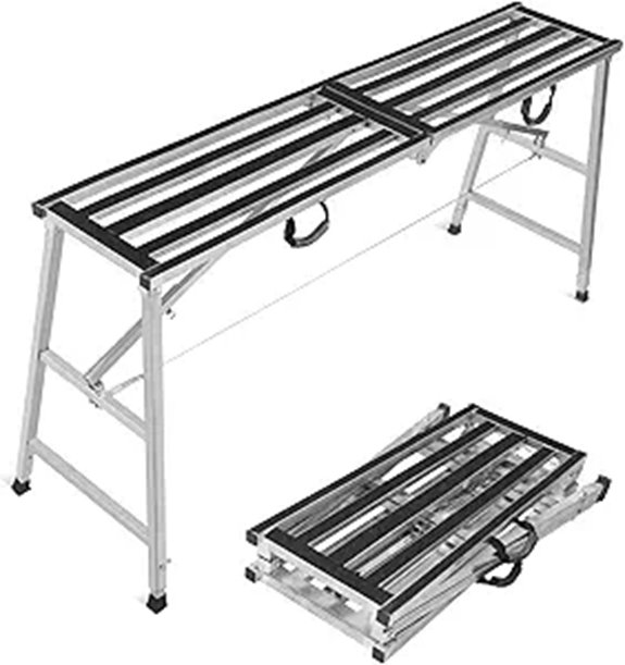 Portable Folding Steel Work Platform Ladder