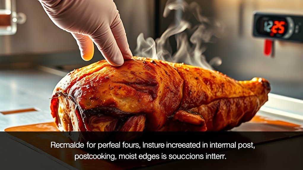 food continues cooking after removal