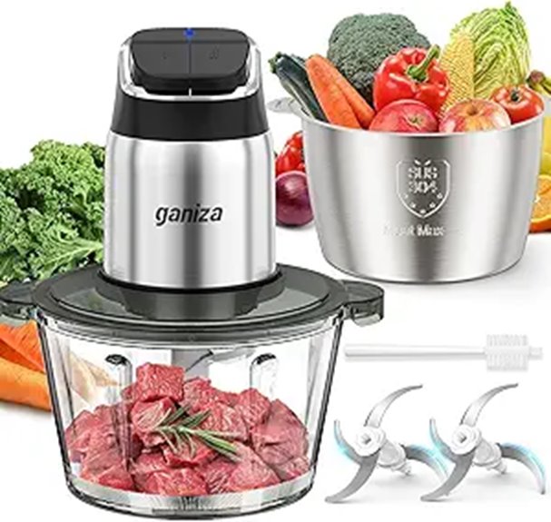 Ganiza Food Processor with Blades and Overheat Protection