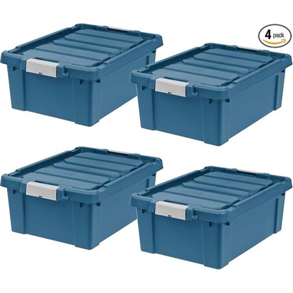 IRIS 12 Gallon Lockable Storage Bins (4 Pack)