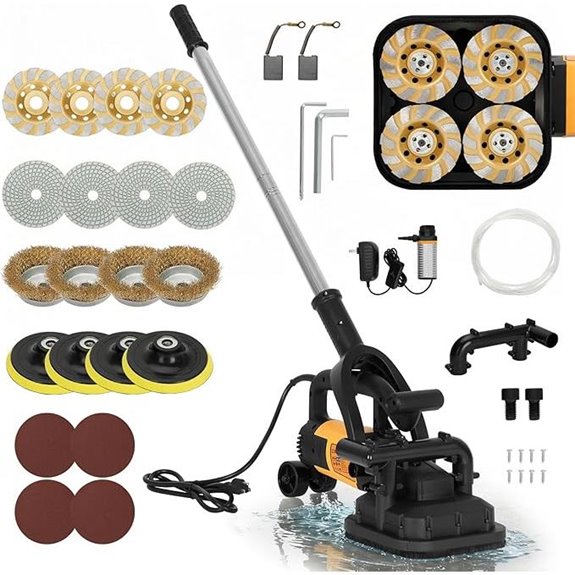 4-Head Concrete Floor Grinder Set (3800W)
