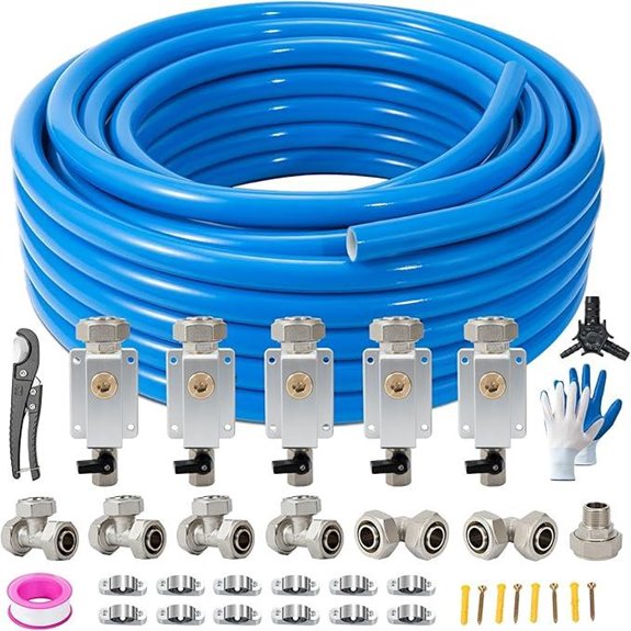 3/4 Inch 200 FT Air Line Kit with Fittings