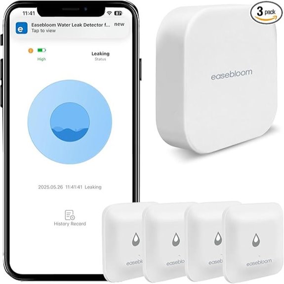 Water Leak Detector 4-Pack with App Alerts