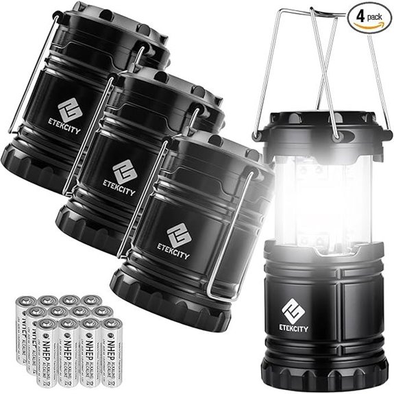 Etekcity 4 Pack Camping Lanterns for Emergencies