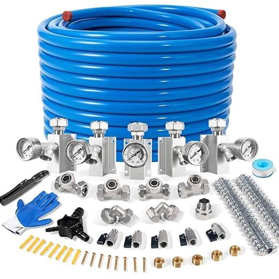Garage Air Line Kit with Fittings and Rapid System