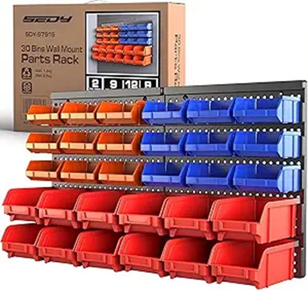 SEDY Wall-Mounted Storage Rack for Garage Tools