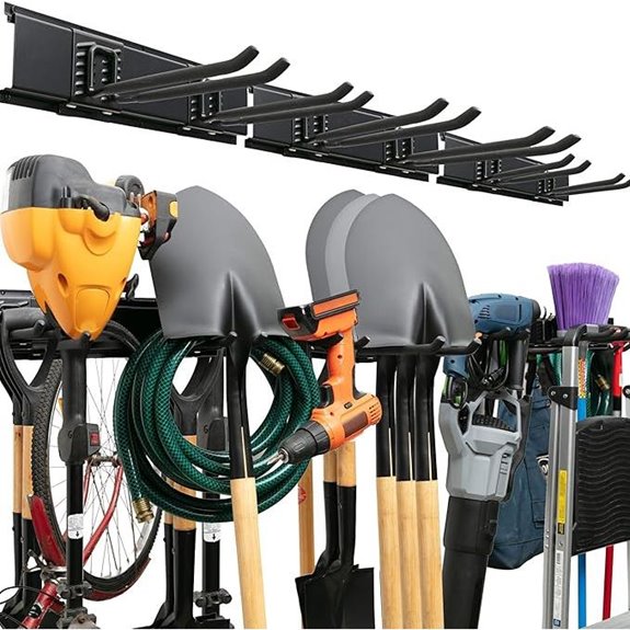 TIDYME Garage Tool Organizer Wall Mount with Hooks
