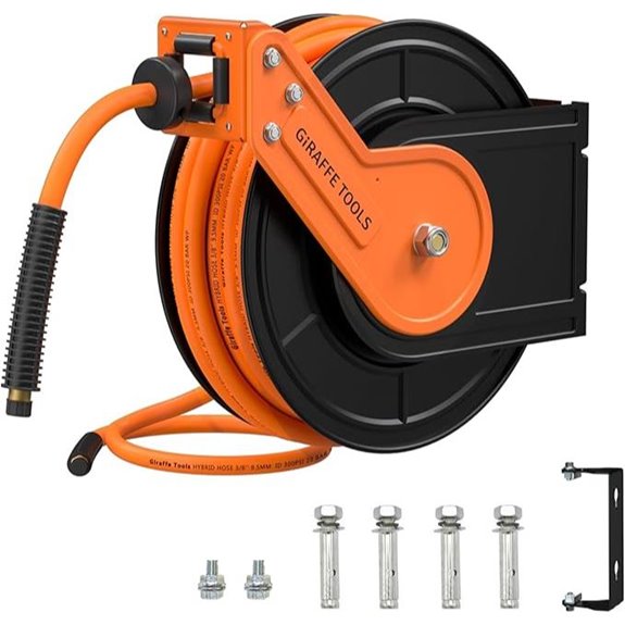 Giraffe Tools 50ft Retractable Air Hose Reel