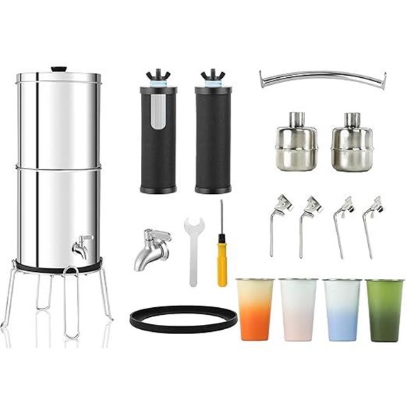Ultra-Filtration Gravity Water Filter System with Stand