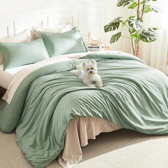 Litanika Sage Green Queen Comforter Set