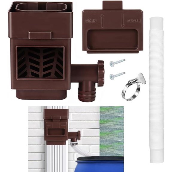Rainwater Diverter Kit for Gutter Downspouts