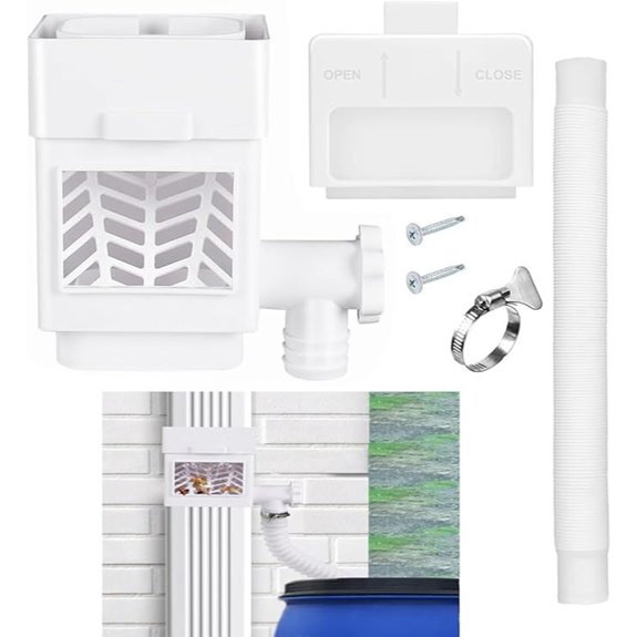 Rain Barrel Diverter Kit for Gutter Downspouts