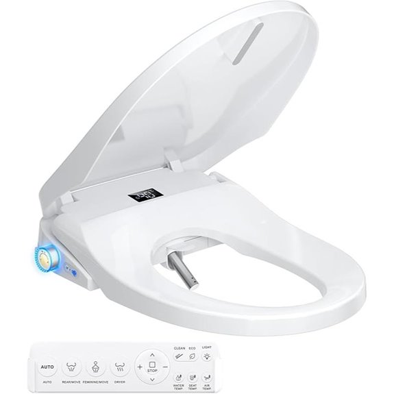 Smart Heated Bidet Toilet Seat with Remote