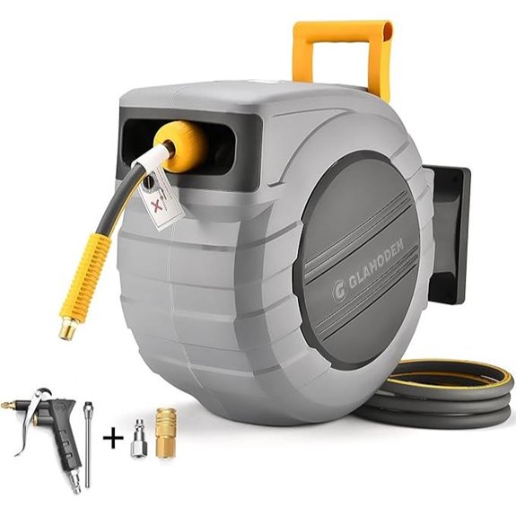 GLAHODEN 100 Ft Retractable Air Hose Reel