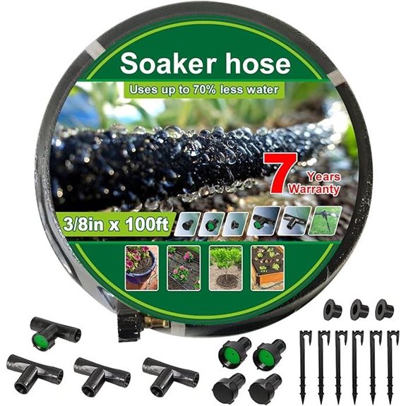 Nutroeno Soaker Hose Kit 3/8 x 100ft Heavy Duty