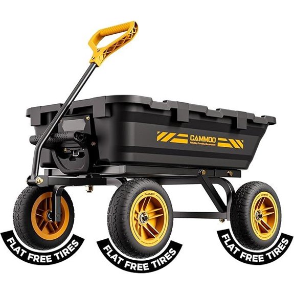 Heavy-Duty 10in No-Flat Garden Dump Cart