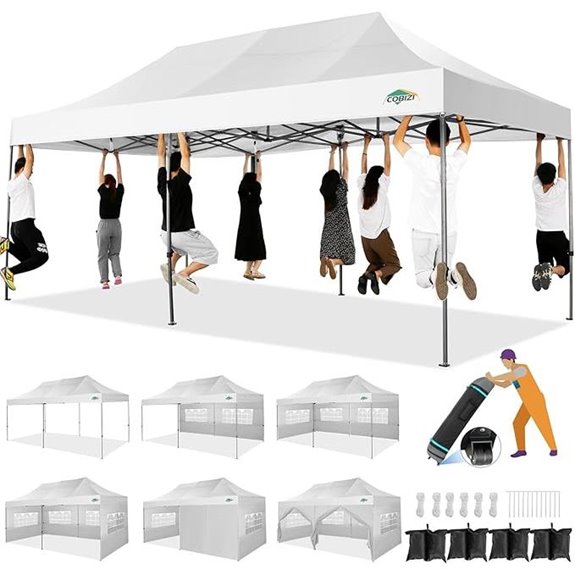 COBIZI 10x20 Heavy Duty Pop-up Canopy Tent