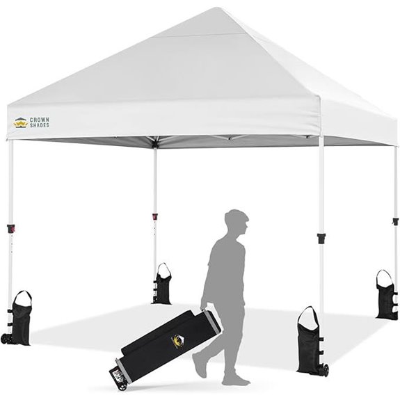 CROWN SHADES 10x10 Heavy Duty Canopy Tent