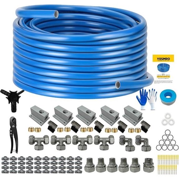 Compressed Air Line Kit 200FT HDPE Aluminum Piping System
