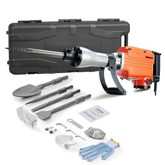 VEVOR 2200W Electric Jackhammer with Chisels and Case