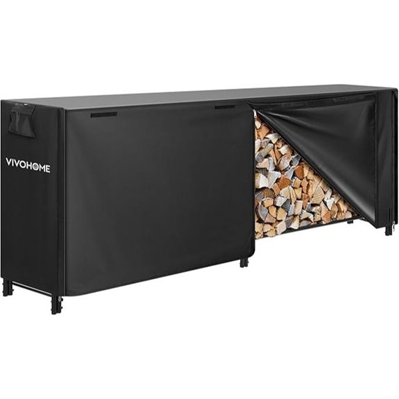VIVOHOME 8ft Heavy Duty Firewood Log Rack Set