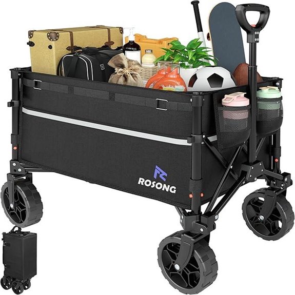 Foldable Heavy Duty Wagon Cart with Wheels (120L)