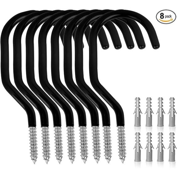 8-Pack Heavy Duty Bike Hooks for Garage