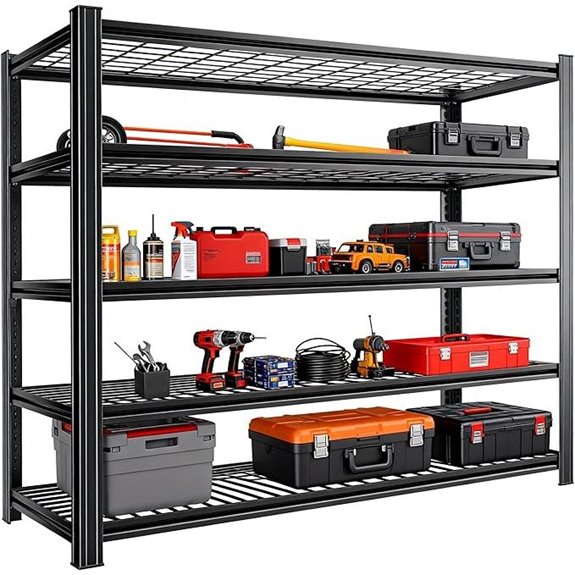 Heavy Duty 5-Tier Wire Garage Shelving Unit