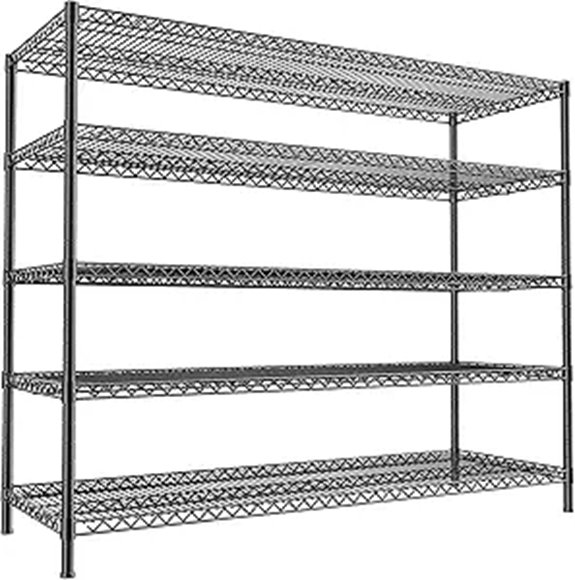 REIBII 55.5 Metal Storage Shelves Heavy Duty