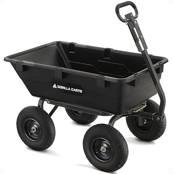 Gorilla Carts Heavy-Duty Poly Yard Dump Cart